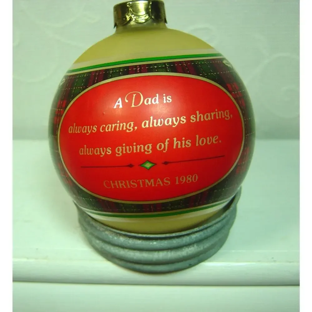 VINTAGE HALLMARK GLASS BALL ORNAMENT-
